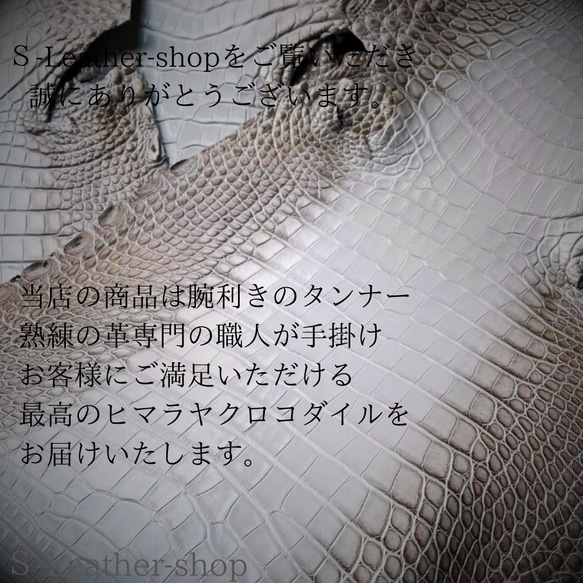 【世界中から大人気】ヒマラヤクロコダイル 高級 クロコダイル 長財布 一枚革 本革 一点物 11枚目の画像