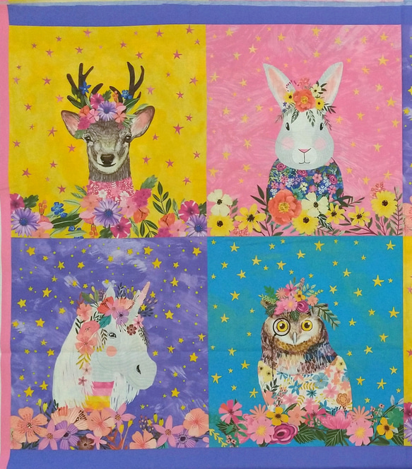 USAコットン 輸入パネル生地《Magic friends panel》 生地 senne 通販 