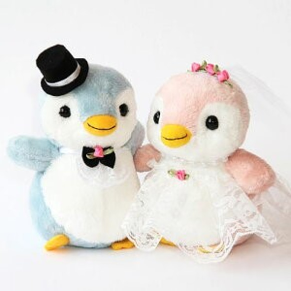 ペンギン　ぬいぐるみ　人形　ウェルカムドール｜結婚式ぬいぐるみ・パステルペンちゃん　高砂　受付　ドリンクスペース　フォト 2枚目の画像