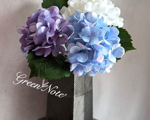 造花アレンジメント Lサイズ｜花 紫陽花（アジサイ）を使用したアレンジメントフラワー オーキッド 紫陽花 花
