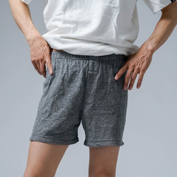 [wau] [Linen Trunks] 柔軟親膚亞麻內衣/麻灰色 b014m-mgr2 第1張的照片