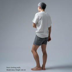 [wau] [Linen Trunks] 柔軟親膚亞麻內衣/麻灰色 b014m-mgr2 第4張的照片