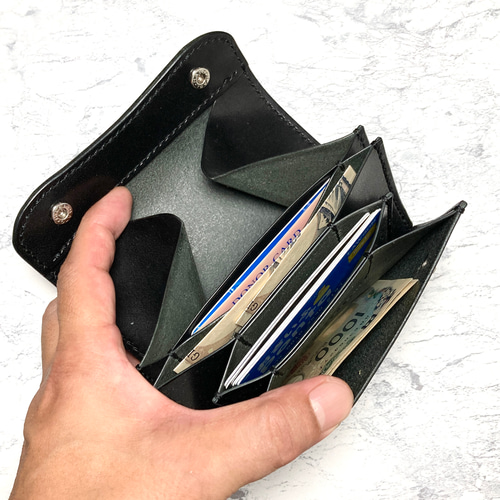 生産終了】日常使いに最適な小銭が見やすい革財布｜本革 ギャルソン