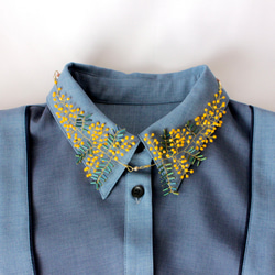 つけ襟ネックレス《ミモザ・角襟》【再販】 ネックレス