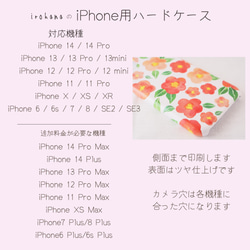 iPhone用スマホケース ハードタイプ 名入れ可能 桜舞う　青桜/空色/桜色 4枚目の画像