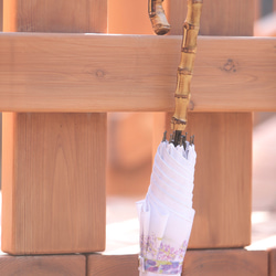 【花咲く傘】藤の花【晴雨兼用】【Hanayukiオリジナルアート】撥水 7枚目の画像