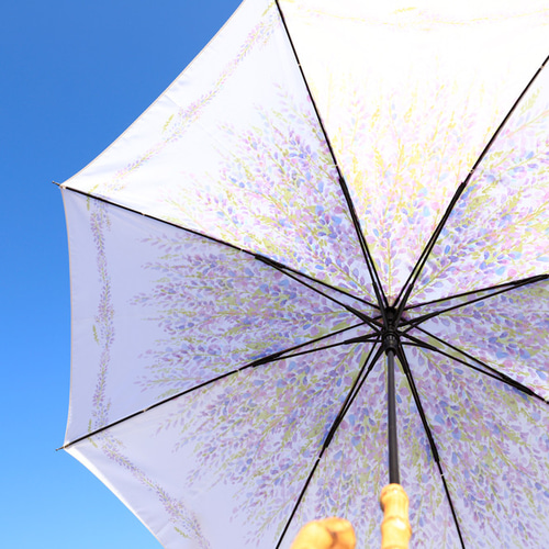 花咲く傘】藤の花【晴雨兼用】【Hanayukiオリジナルアート】撥水 傘