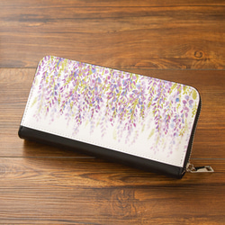 【花咲く傘】藤の花【晴雨兼用】【Hanayukiオリジナルアート】撥水 14枚目の画像