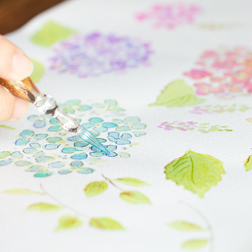 音の絵〜雨の花 日傘【ハンドメイド】 梅雨もUV対策も楽しくなる！花咲く名画のような日傘／選べる4柄／晴雨