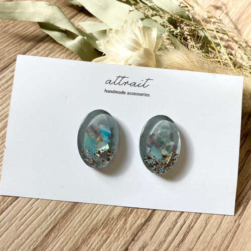 キラキラ　レジン　ピアス　イヤリング+100　シェル　ゴールド　グリーン　ピンク キラキラ レジン ピアス イヤリング+100 シェル ゴールド グリーン