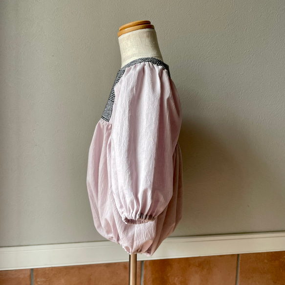 泡泡袖連身衣 Linton 黑白色調 #1 (80cm) 第5張的照片