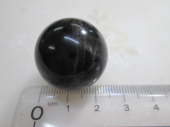 【再販】天然石　原石　モリオン（黒水晶）丸玉　２３ｇ 5枚目の画像