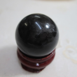 【再販】天然石　原石　モリオン（黒水晶）丸玉　２３ｇ 2枚目の画像