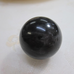 【再販】天然石　原石　モリオン（黒水晶）丸玉　２３ｇ 4枚目の画像