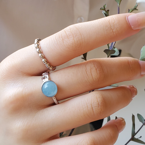 デザインで選べるアクアマリン天然石リング（RS-113、138） 指輪