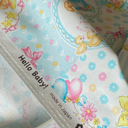 新入荷！『「Hello Baby!」 ドイリーパッチワーク　水色カラー』～50㎝単位でカット～ 5枚目の画像