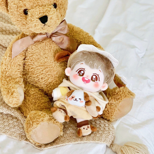 15/20cm着せ替えぬいぐるみ服 モカワンコセット 着せ替え人形