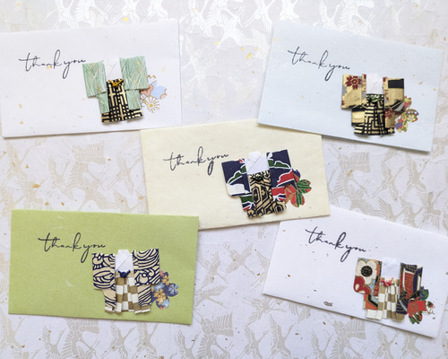 ポチ袋 封筒 心付け お車代 お礼 友禅和紙 袴 レターセット thank you