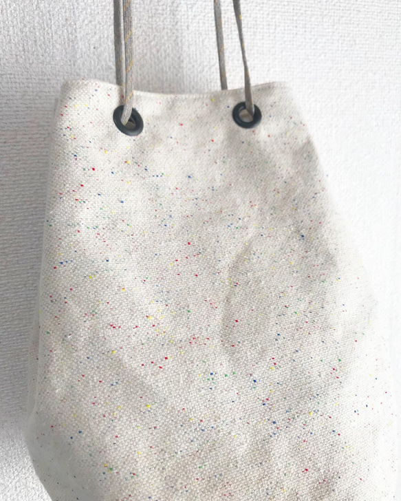 期間限定SALE！（Hjärta) Maruzoko bag Kinari（カラーネップ） Large 遠州織物　 3枚目の画像