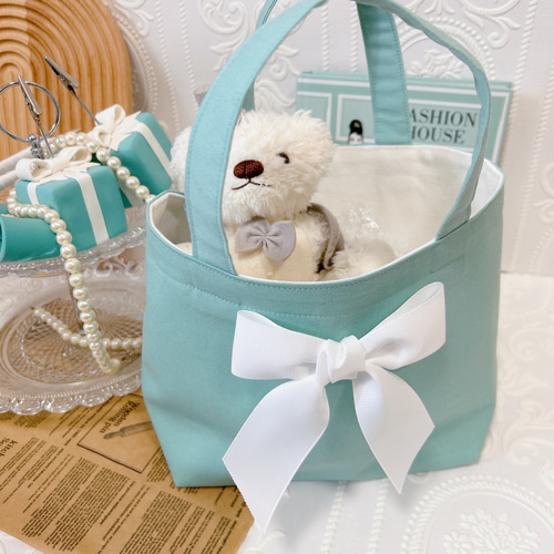 美品　ティファニー　トートバッグ　リバーシブル　A4 ブルー　水色 Tiffany & Co. - 美品 ティファニー トートバッグ リバーシブル