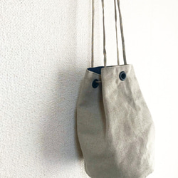 期間限定SALE！（Hjärta) Maruzoko bag Linen canvas Mimi 遠州織物　 3枚目の画像