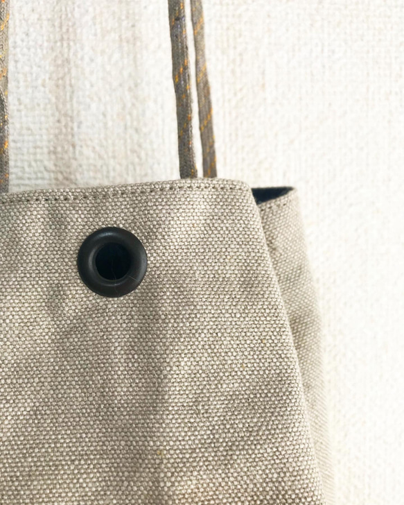 期間限定SALE！（Hjärta) Maruzoko bag Linen canvas Mimi 遠州織物　 5枚目の画像