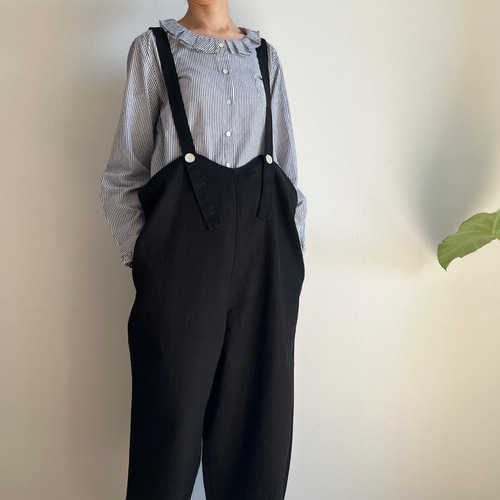 サスペンダーパンツ(黒) ロングパンツ Ito-hari 通販 15446629｜Creema