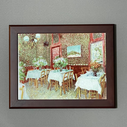 絵画クリープ　マトロットレストランシリアルナンバーあり　木製額付き Pinktulip様専用 絵画クリープ マトロットレストラン 木製額付き