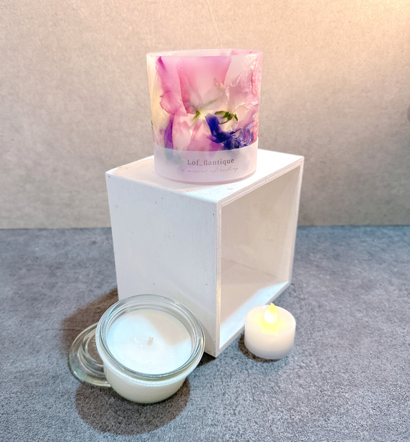 Botanical flower candle(スイートピー)再販‼︎ LEDティーライトキャンドル 送料無料 3枚目の画像