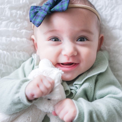 MIA ベビーヘアバンド -赤チェック- ファミリアチェック風 雑貨