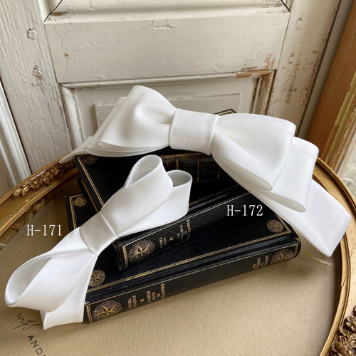 リボンヘッドドレス【クララ】H-171|ウエディング 結婚式 花嫁 ボンネ