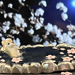 【春と柴犬のヘアゴム】タビシバ 秘湯めぐり〜夜桜の湯〜 1枚目の画像