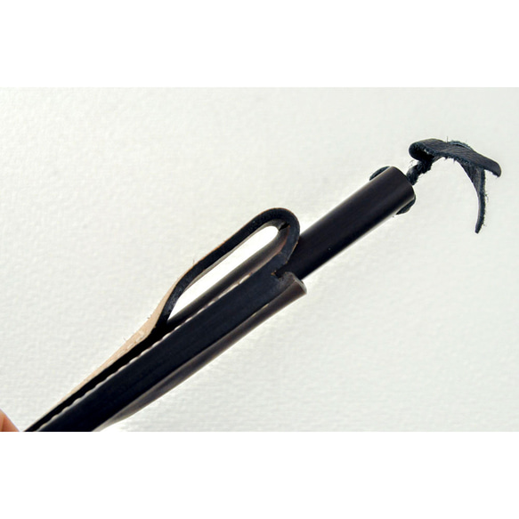 【予約販売】ｶｽﾀﾑﾌｨｯｼﾝｸﾞVG1085 ﾌﾞﾗｯｸｳｯﾄﾞ両刃 手縫い革ｹｰｽ(茶)(sy21ka-101) 10枚目の画像
