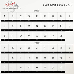 表札 長方形 Mode Doorplate ゴシック体 文字シルバー 13枚目の画像