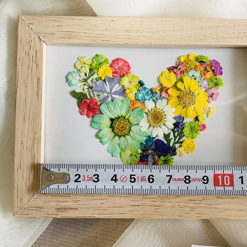 ぷっくりハート♡心華やぐ押し花アート♡ フォトフレーム・写真立て や