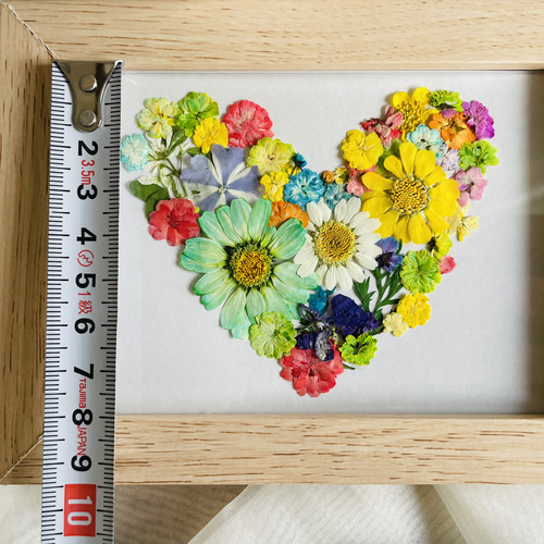 ぷっくりハート♡心華やぐ押し花アート♡ フォトフレーム・写真立て や