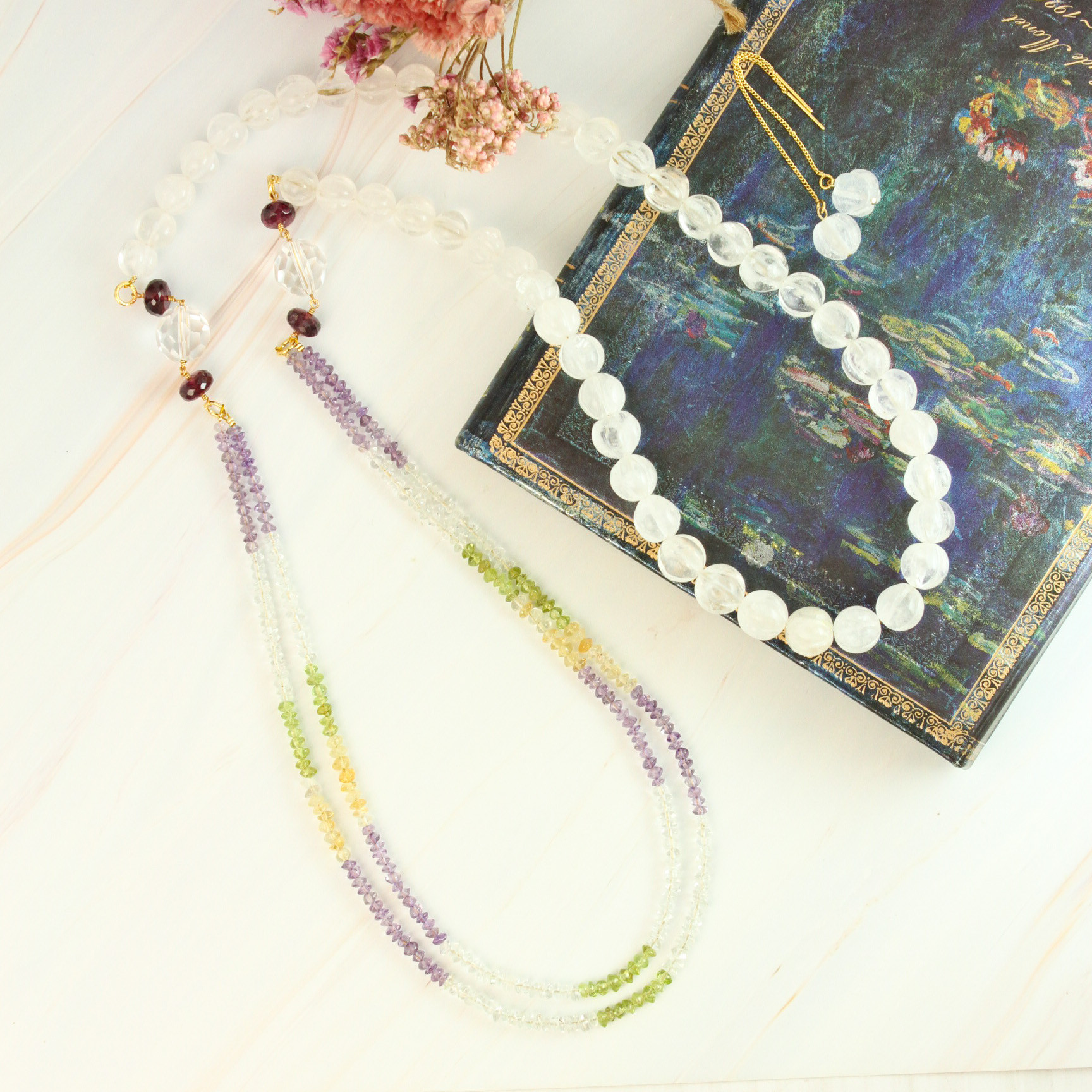 【set/ギフト包装】超超希少 カンチェンジュンガ・バッキーボール　ロングネックレス