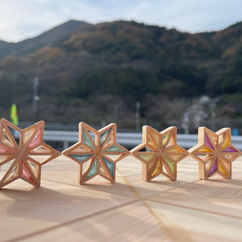 星形バッグチャーム/身につける組子細工 その他雑貨 藤田建具店 通販