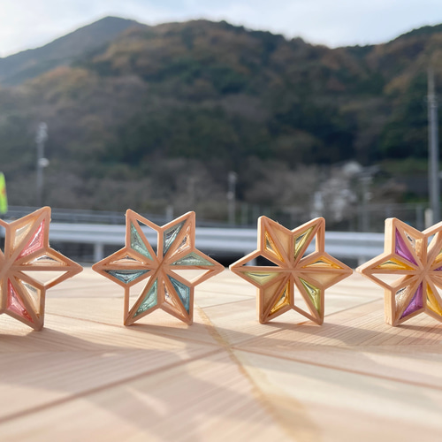 星形バッグチャーム/身につける組子細工 その他雑貨 藤田建具店 通販  