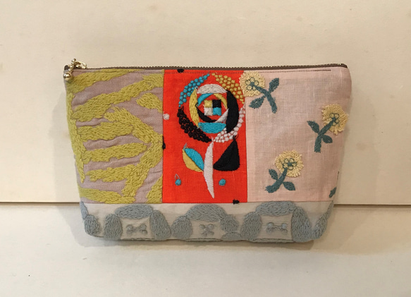 ハンドメイド まあるいポーチ ミナペルホネン生地使用♪ mina perhonen - ミナペルホネンハンドメイドポーチの通販 by 断