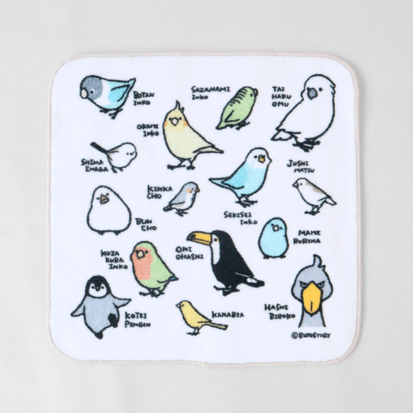 ミニタオル（とりずかん） ハンカチ・手ぬぐい BIRDSTORY 通販