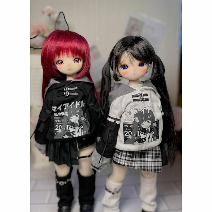 WY614 BJD 4分ドール 衣装 Tシャツ　人形服　5点セット ハンドメ