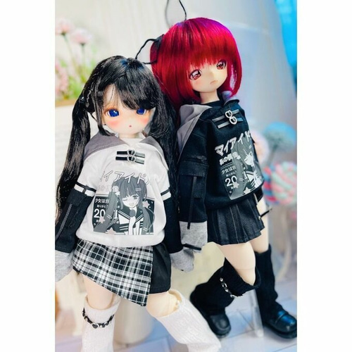 WY614 BJD 4分ドール 衣装 Tシャツ　人形服　5点セット ハンドメ