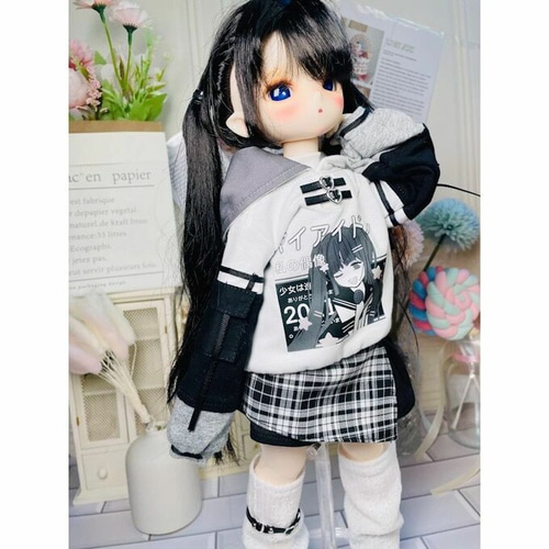 mdd msd bjd1/4ドール服 5点セットドール服パーカー その他人形 kzsqn