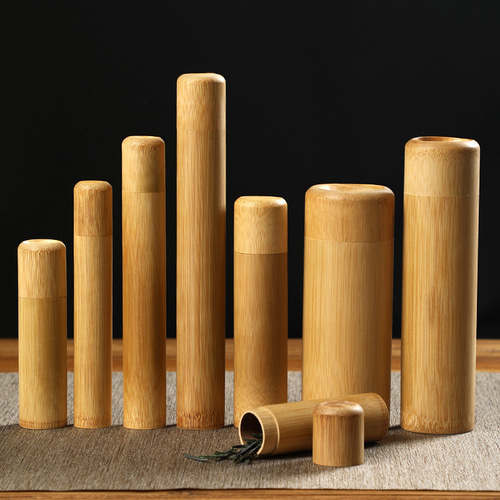 携帯式茶箱１式 手編み竹器】旅行用携帯竹製茶筒密封貯蔵茶箱 フリーボックス・小物