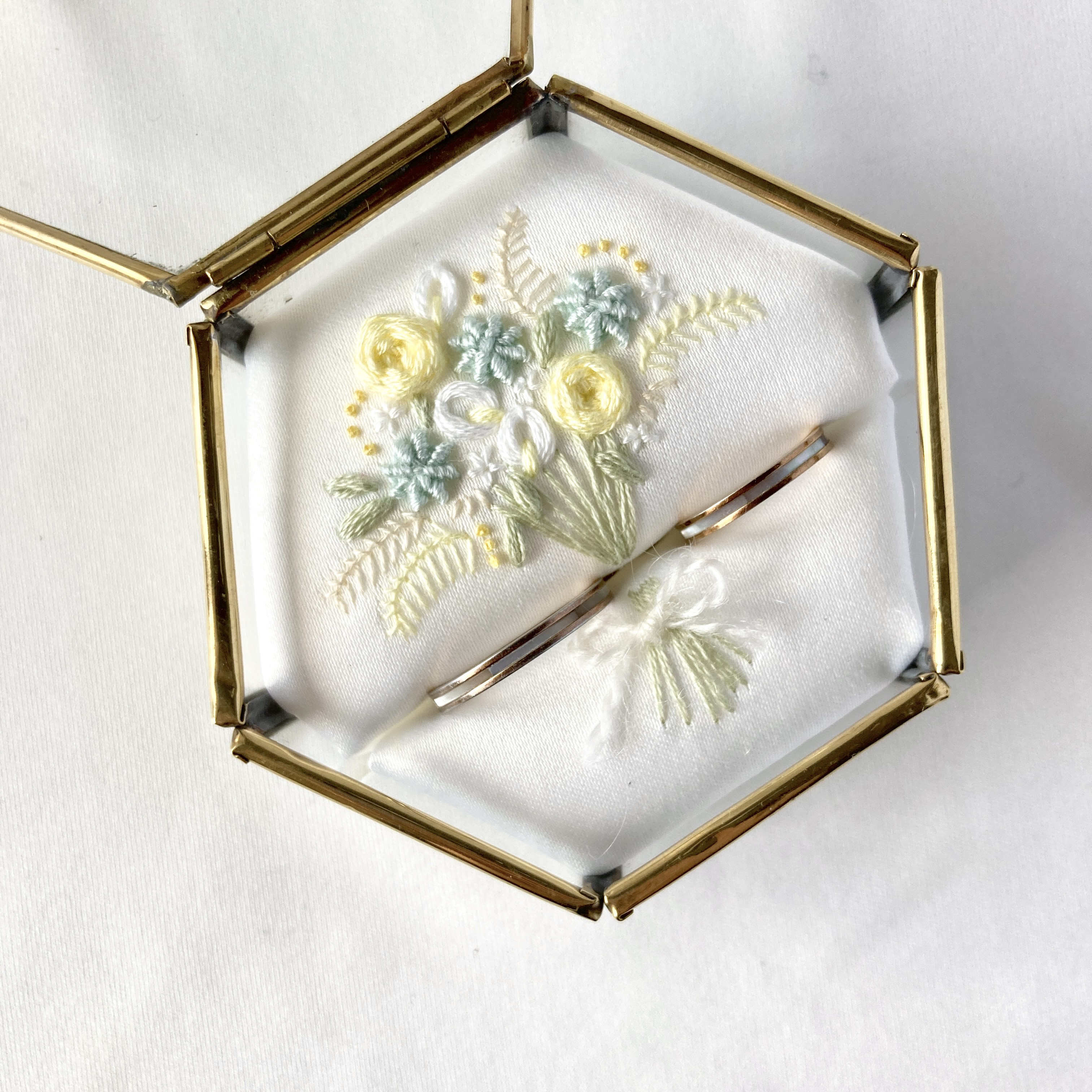 刺繍リングピローNo.061 シトラスブーケ