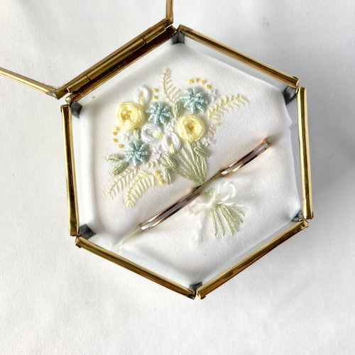 刺繍リングピローNo.061 シトラスブーケ リングピロー ネルネルテルネ