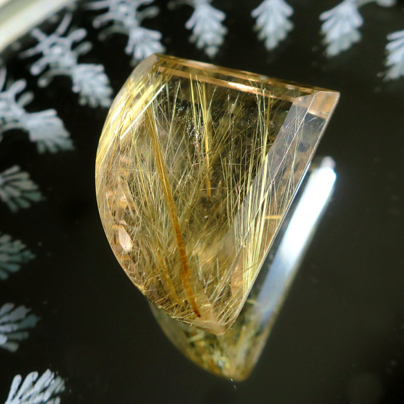 天然石スモーキー【ルチルクォーツ】ルース-b 約28×22×12mm