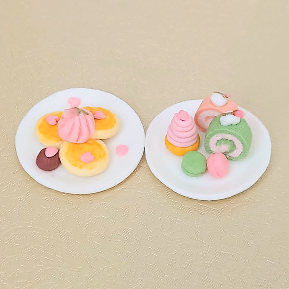 【ミニチュア】桜のパンケーキ 3枚目の画像