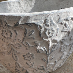 《可愛いアンティーク セメント鉢 》ダイナスティオーバルポット 観葉植物 多肉植物 お花の寄せ植えに 182 7枚目の画像